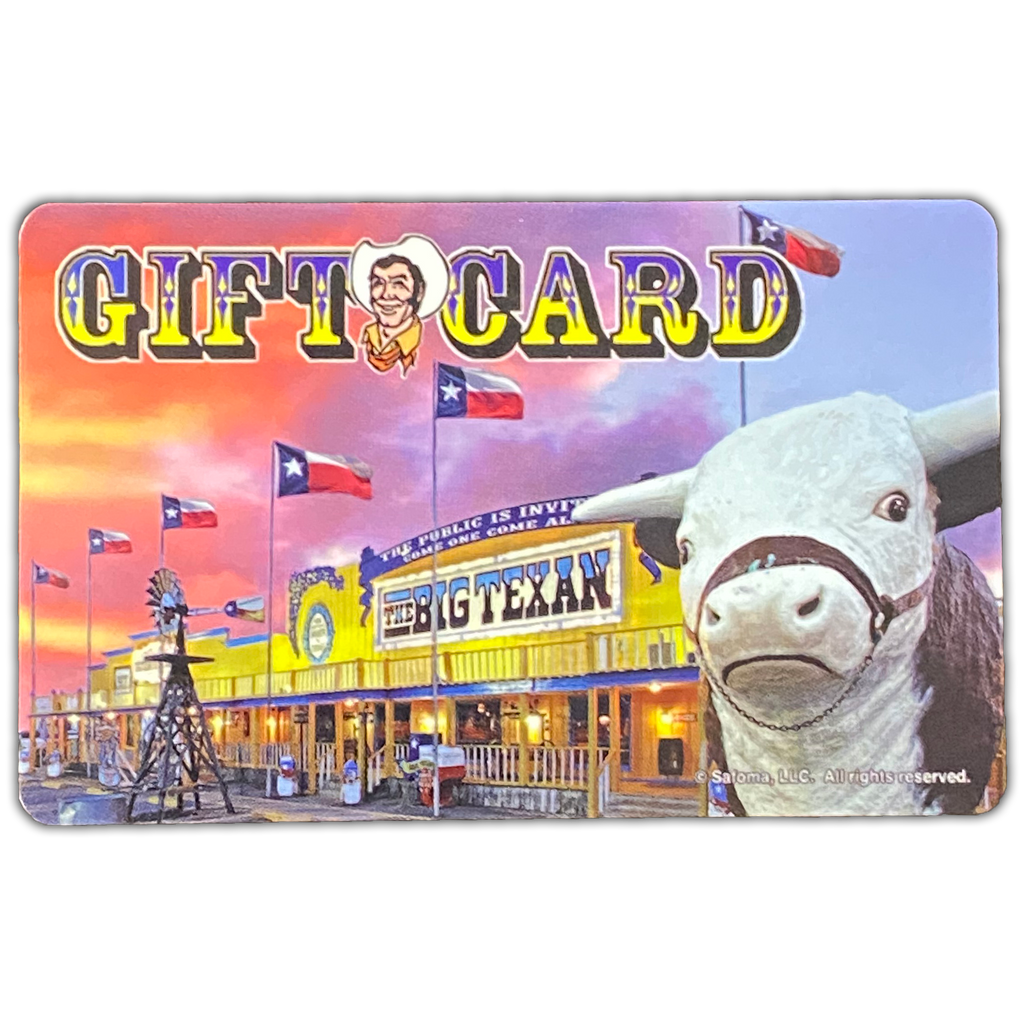 Big Texan Gift Card Amarillo Texas