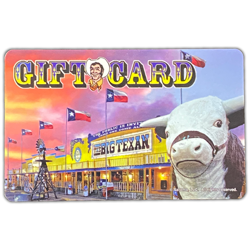 $25 Gift Card - Big Texan Amarillo Food Take-Out & Delivery 